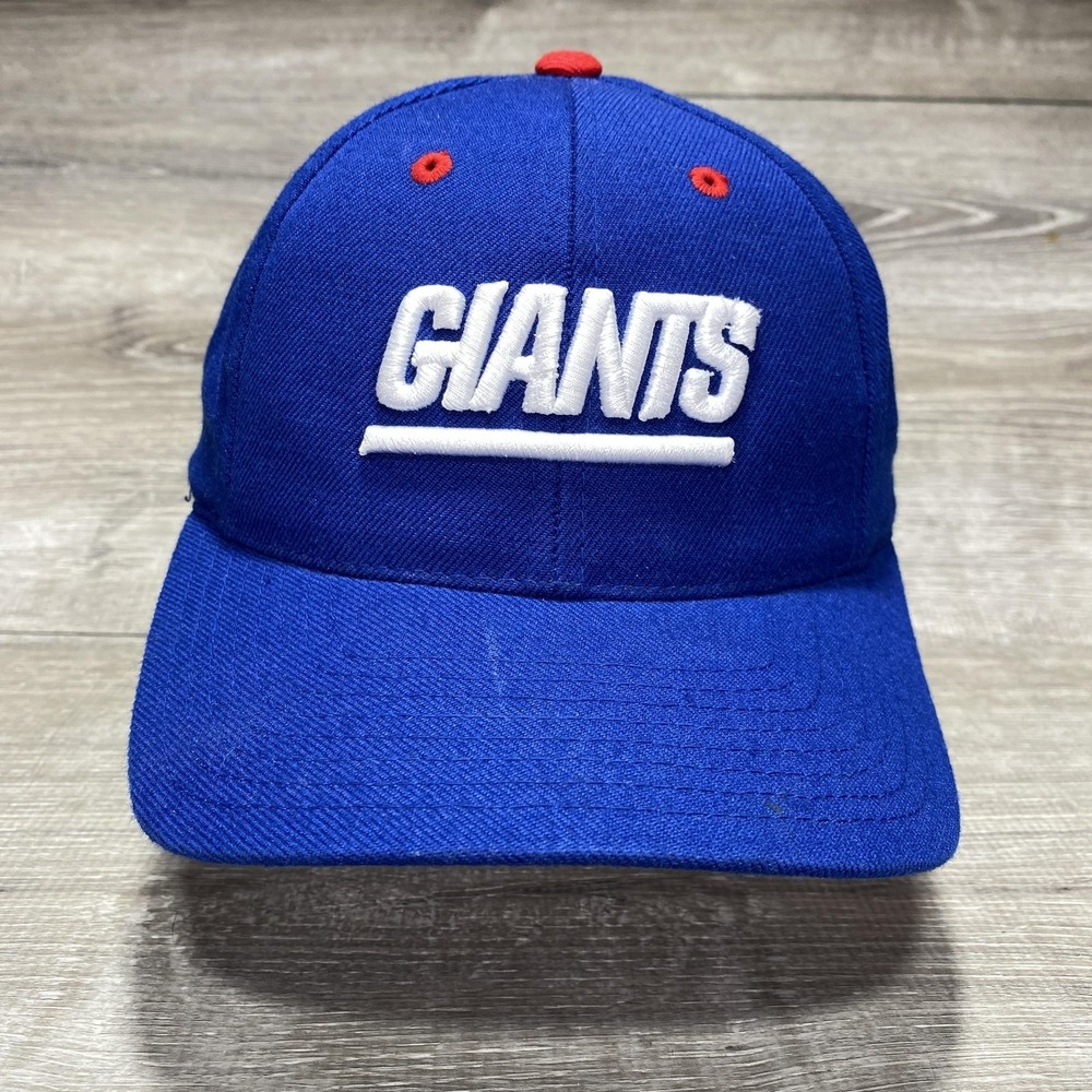 Logo Athletic NY Giants Hat Mens OSFA Blue Vintage 90s NFL Snapback Cap Motorola